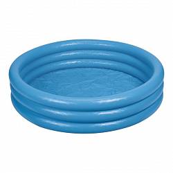 Бассейн надувной круглый с 3 кольцами, дизайн – Голубой кристалл (Intex, 59416) - миниатюра